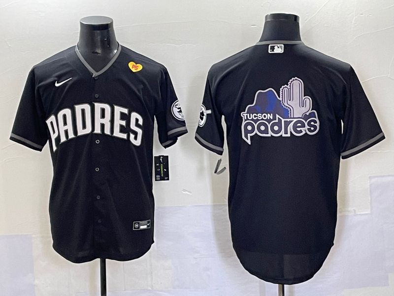 Men 2025 San Diego Padres Blank Black Game Nike MLB Jersey style 7037->san diego padres->MLB Jersey